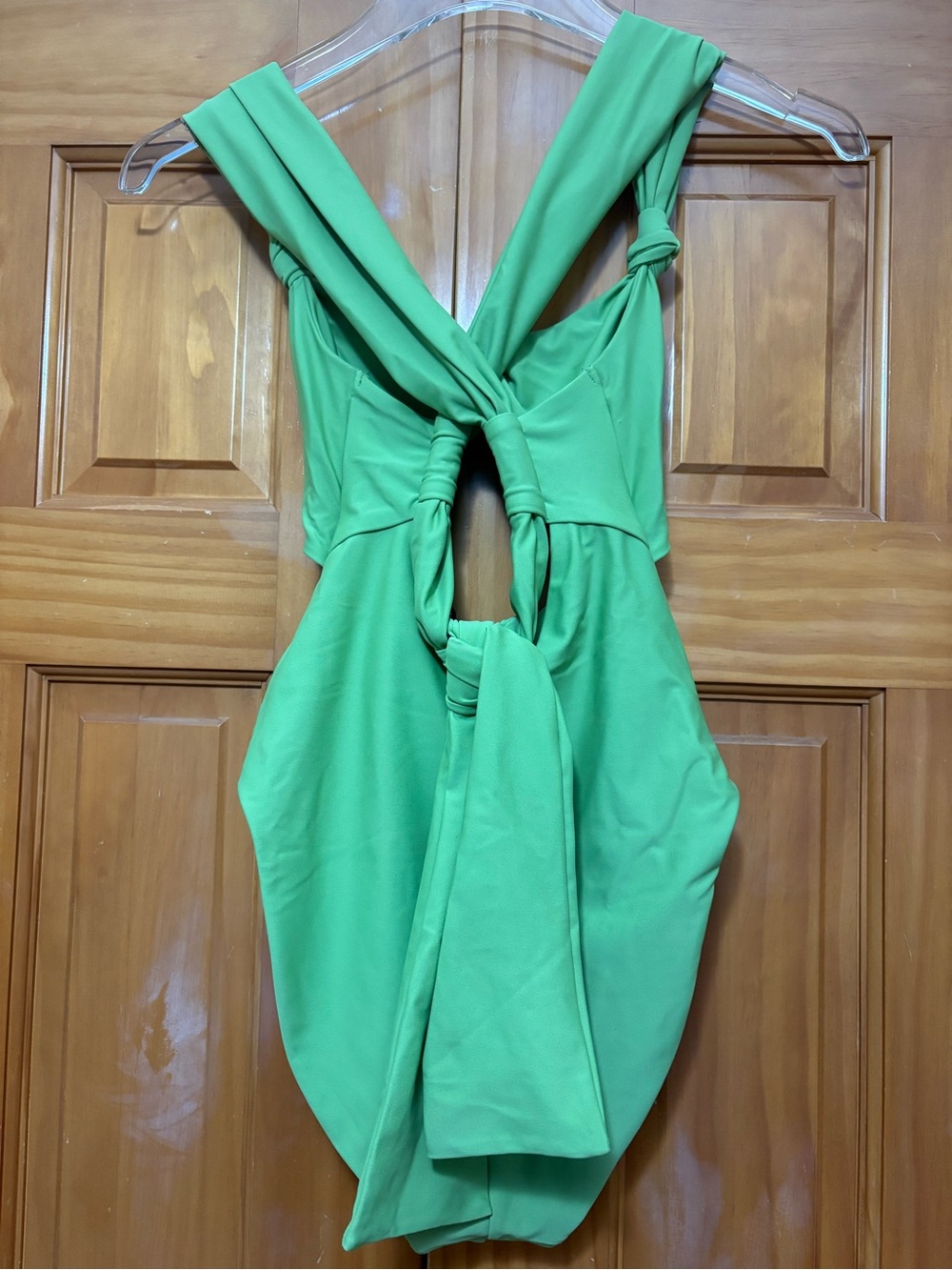 Andrea Iyamah Rita Aloe Green Knot Cutout One-Piece Swimsuit Size XS NWT - Picture 3 of 7